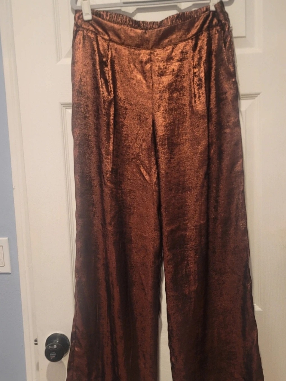a new day Metallic Copper-Tone Wide-Leg Pants - Picture 5 of 9